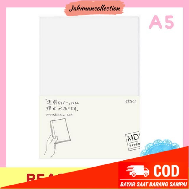 

✨ BISA COD ✨ Midori MD Notebook A5 | Cover Transparent | Ready Stock