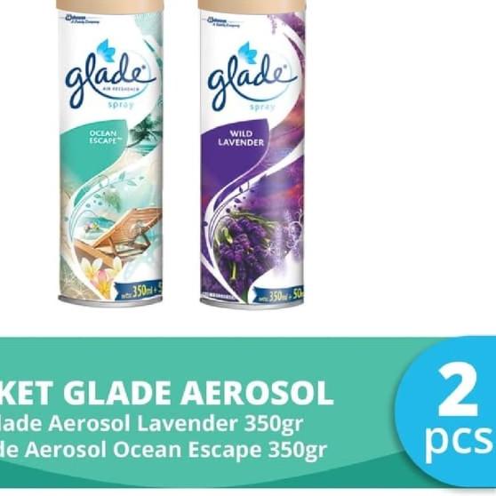 ♔ Paket Glade Aerosol - Glade Aerosol Lavender + Ocean Escape 350gr ❈