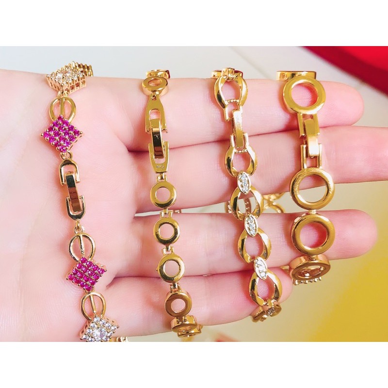 Gelang rante permata mewah emas xuping