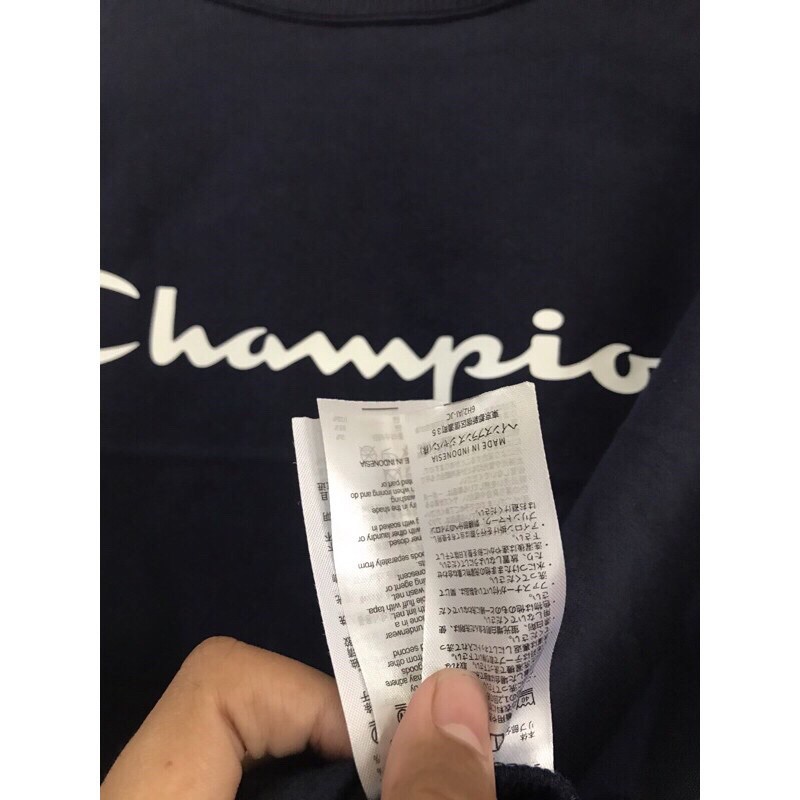 100% ORIGINAL CMT CREWNECK CHAMPION SCRIPT LOGO NAVY