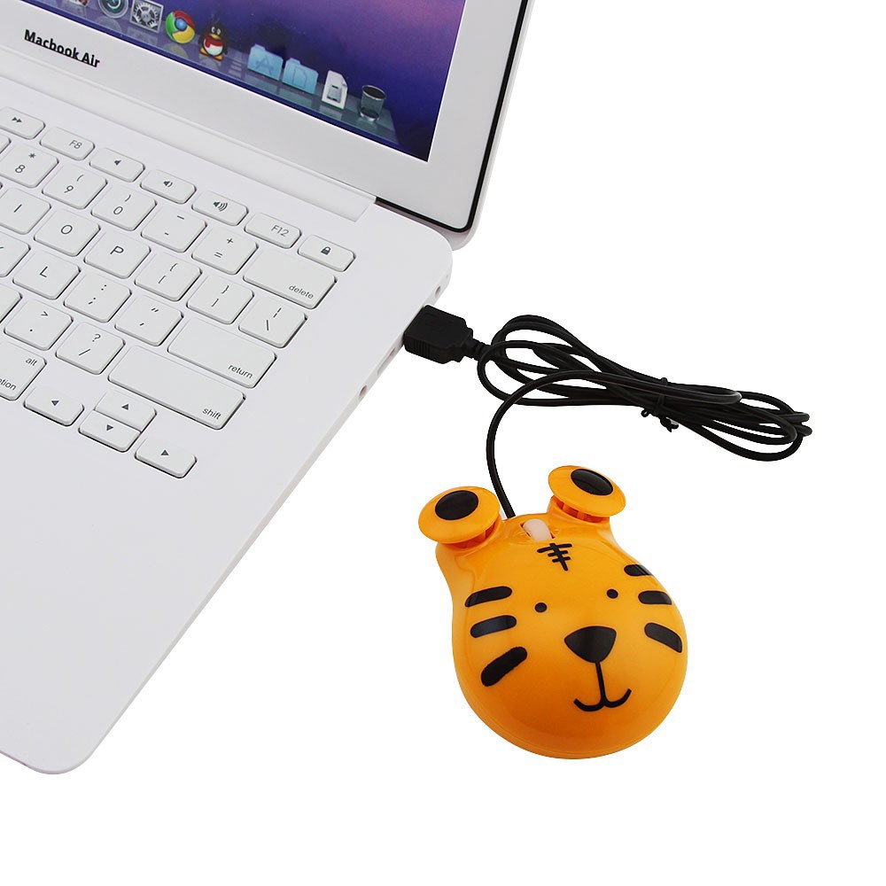 Mini Kartun Mouse Kabel Mouse Kodok Mouse Tiger Mouse Bear Mouse Cute Mouse USB 1600DPI Untuk Komputer Laptop Tikus Anak Hadiah