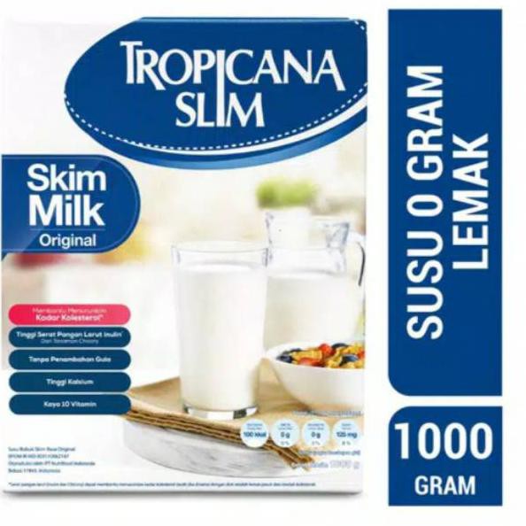 

Ready V9MPH Susu Tropicana Slim Skim Milk Original 1000 gr 63 Diskon