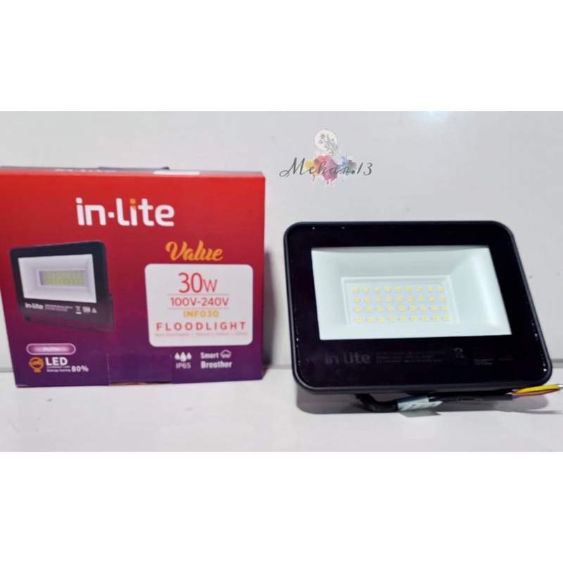 Lampu Sorot Led In-Lite 30 Watt/ Kap Sorot Led 030 Value 30 W Inlite cahaya putih