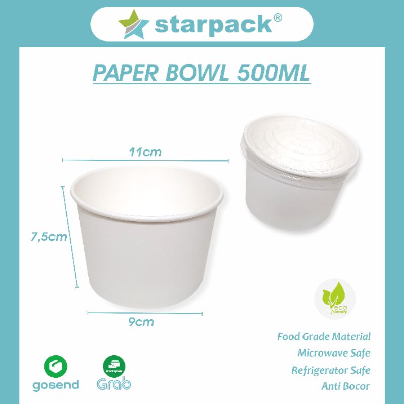 paper bowl 500 ml - rice bowl 500ml - mangkok nasi kertaas - rice bowl custom - paperbowl 500ml - ma