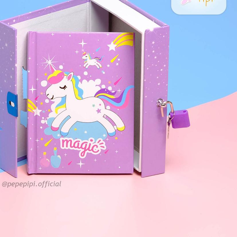 

HOT SALE!! (rjc-234) Buku Diary Unicorn Note Book Dengan Kunci Gembok Tebal bisa COD