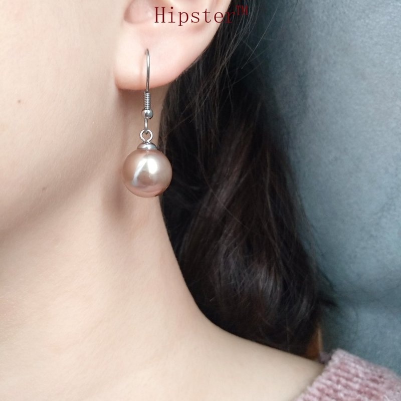 Champagne Gold Natural Pearl Short Refined Grace Simple Personalized All-Match Earrings
