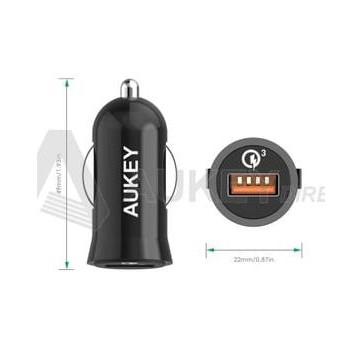 NEW- AUKEY CC-T10 , AUKEY Car Charger with Quick Charge 3.0