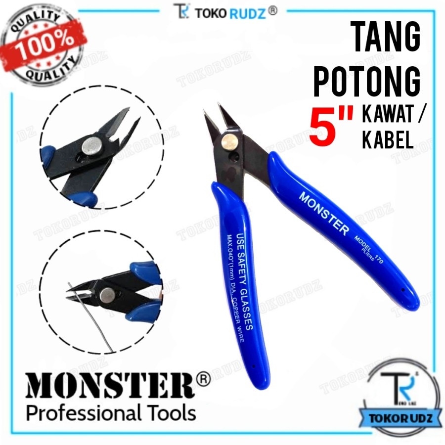 Tang Potong Kawat Kabel 5 inch Micro Nipper Wire With Soft Spring 170