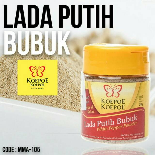 

LADA PUTIH BUBUK 38gram KOEPOEKOEPOE - BUMBU DAPUR - MMA-105