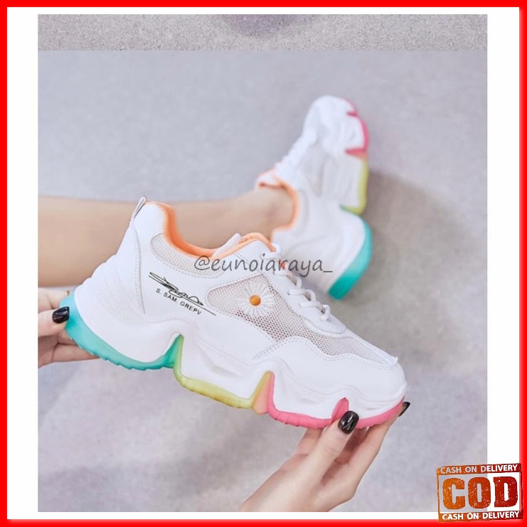 Sepatu Kets Wanita Putih Import Korean Sneaker Ad901 Kets Ys07 Hi XK440 Sepatu Sneakers Wanita Dea