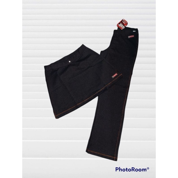celana denim rok terpisah uncle west