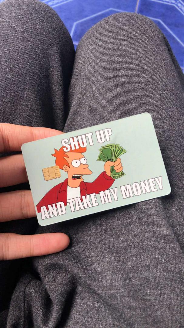 Jual Shut Up And Take My Money Card Sticker Cover Skin Atm Debit Credit Emoney Flazz Kartu Indonesia Shopee Indonesia