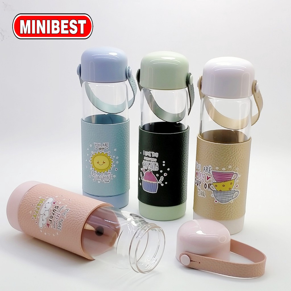 Botol Minum Kaca - Tumbler Kaca 400ML