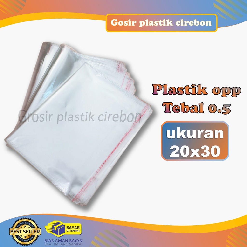 Jual Tebal Plastik Opp Uk 20x30cm Isi 100 Lembar Plastik Opp Lem Tebal Plastik Opp Seal 7104