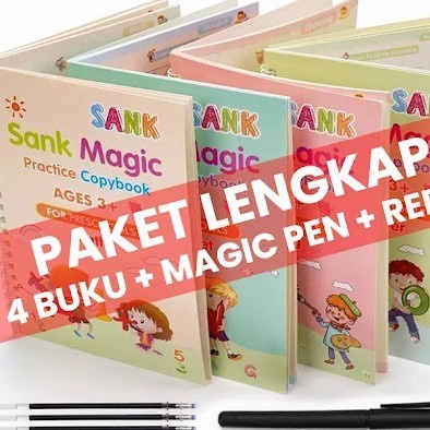 CEV Set Buku Latihan Menulis Kaligrafi Copybook Sank Magic + Refill