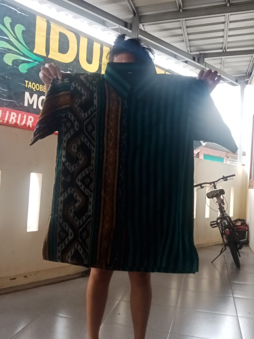 Set Couple Tenun - Baju Tenun Ethnic Couple Set Sarimbit Tenun