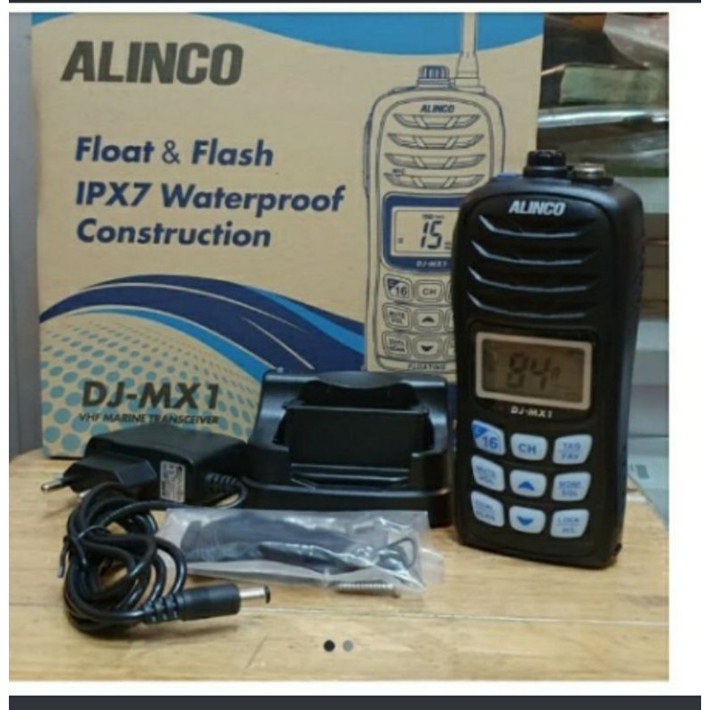 Alinco DJ-MX1 HT Marine VHF Ori Garansi Waterproof 5W DJMX1 kapal Laut Marine