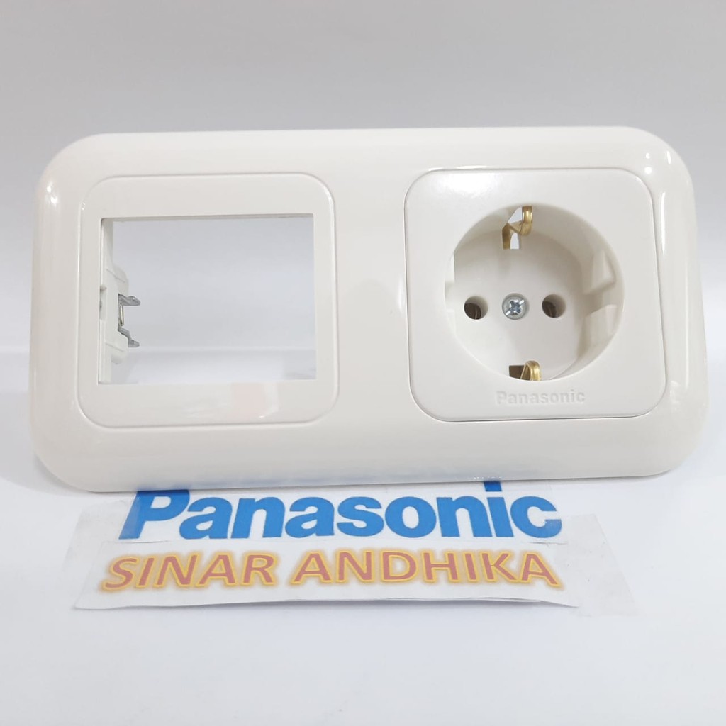 STOP KONTAK NON CP + FRAME PUTIH PANASONIC WEJP 11312-7