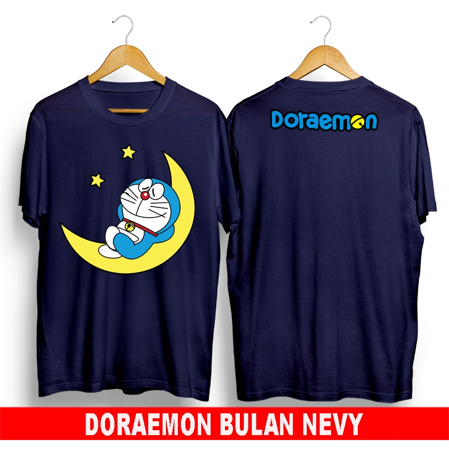 Kaos murah Kaos distro murah baju  distro pria t-shirt murah combed30s dora bulan navy