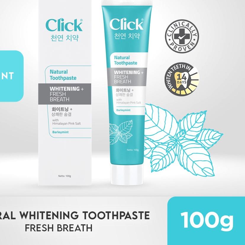 Click Natural Toothpaste Whitening + Fresh Breath