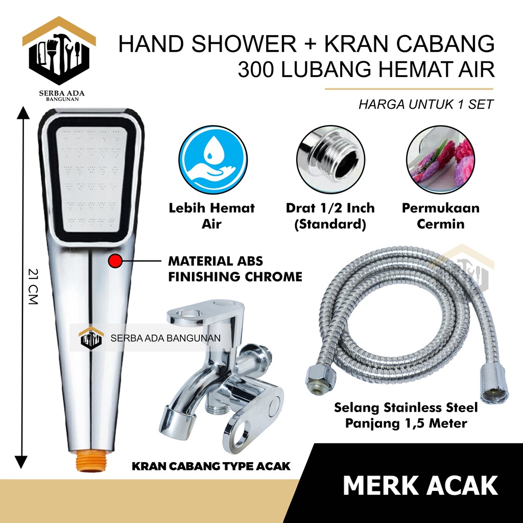 Paket Super Shower Hemat Air Murah  Hand Shower Turbo Semprotan AIR DERAS MURAH MERIAH TOILET WC