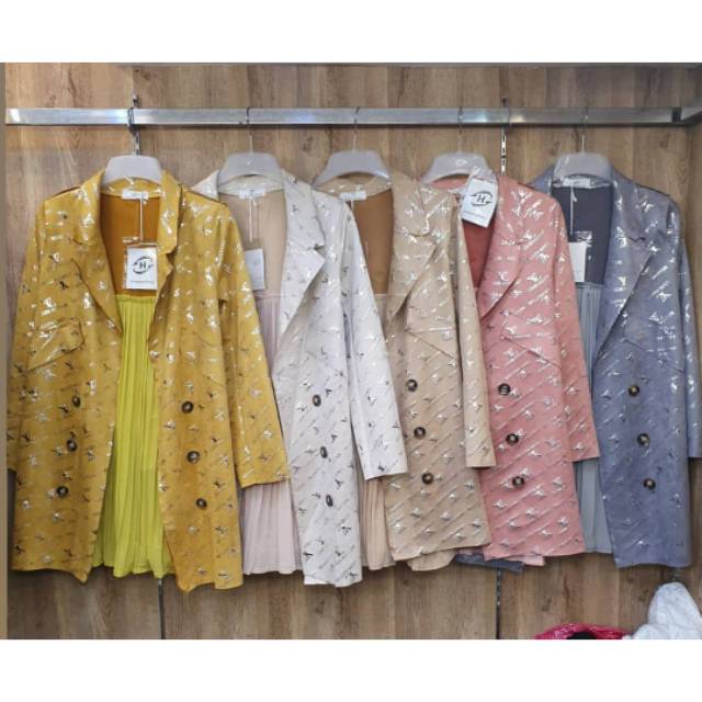 Long Coat plisket LV metalik