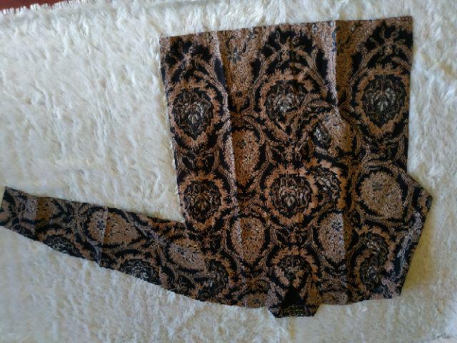Batik Solo Bokor Kencono Mocca Kemeja Pria Katun Halus Sragenan Full Furing