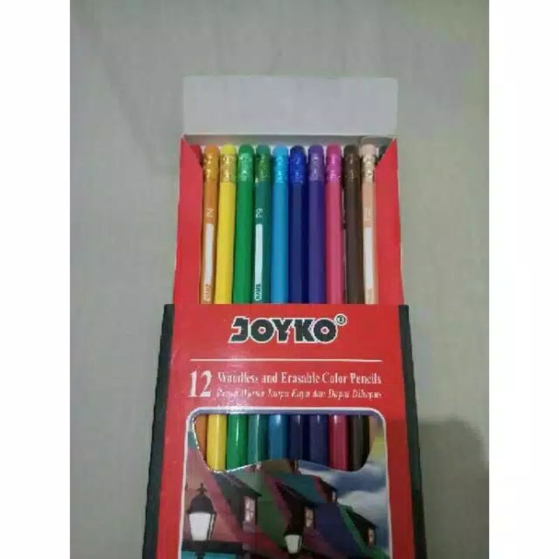 Pensil Warna Dapat Dihapus 12 Warna Joyko CP-109-1