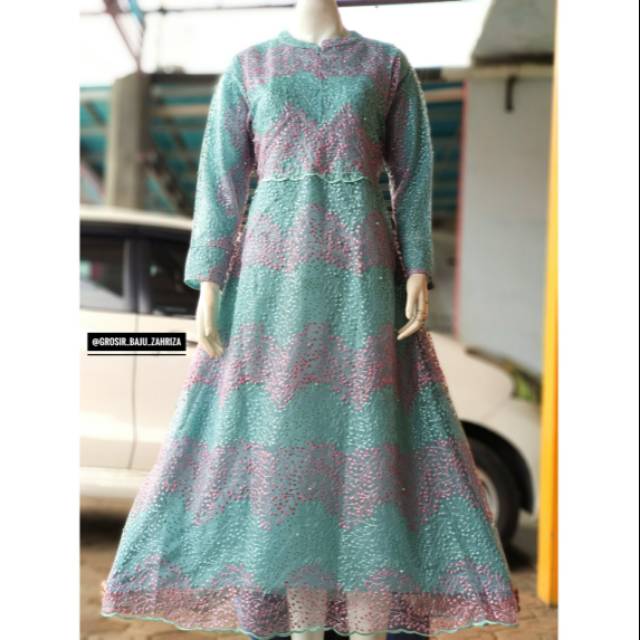 Gamis Pesta Full Brokat Premium