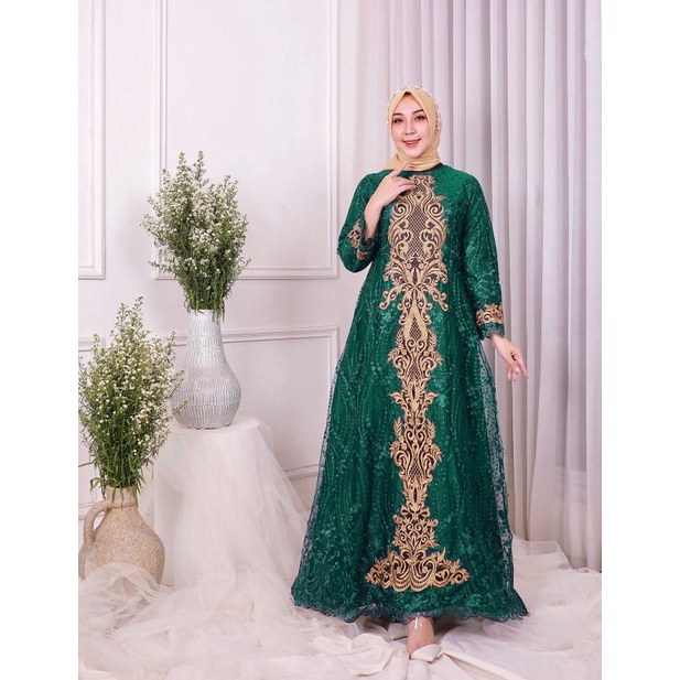 New Gamis Thalia Bordir Krancang Original PJ Butik