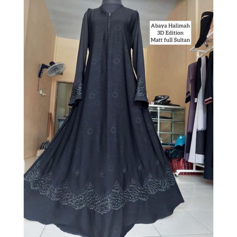 Abaya saudi karimah bahan fursan embos saudi by wirdaniqob
