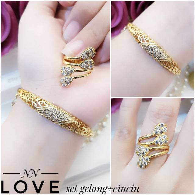 Xuping set perhiasan lapis emas 24k 2032i