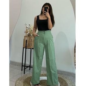 Zea pants / Celana kulot highwaist linen crinkle