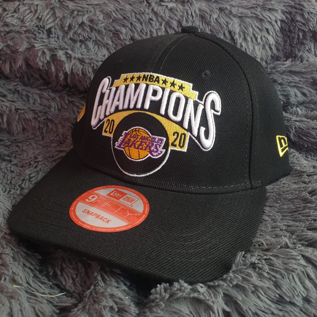 Topi Snapback Lakers X NBA Champion Limited Edition Logo Black