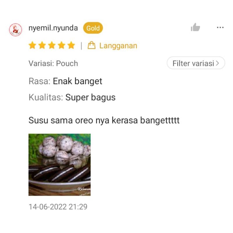 Bola Susu Oreo