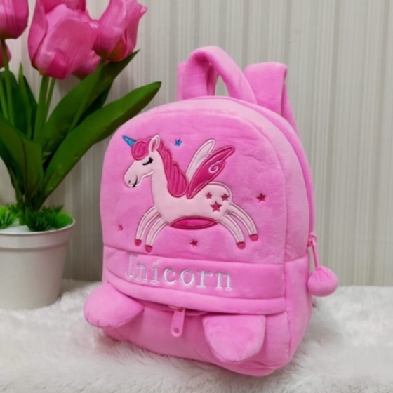 TOYSOPEDIA Tas Ransel Unicorn Pink Size M/Backpack/Ransel Anak Kuda Unicorn