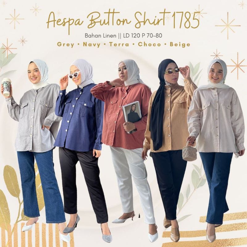 AESPA BUTTON SHIRT / TOP / ATASAN / KEMEJA / ATASAN KERJA