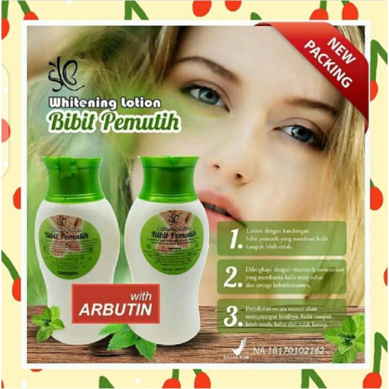body lotion bibit pemutih with arbutin