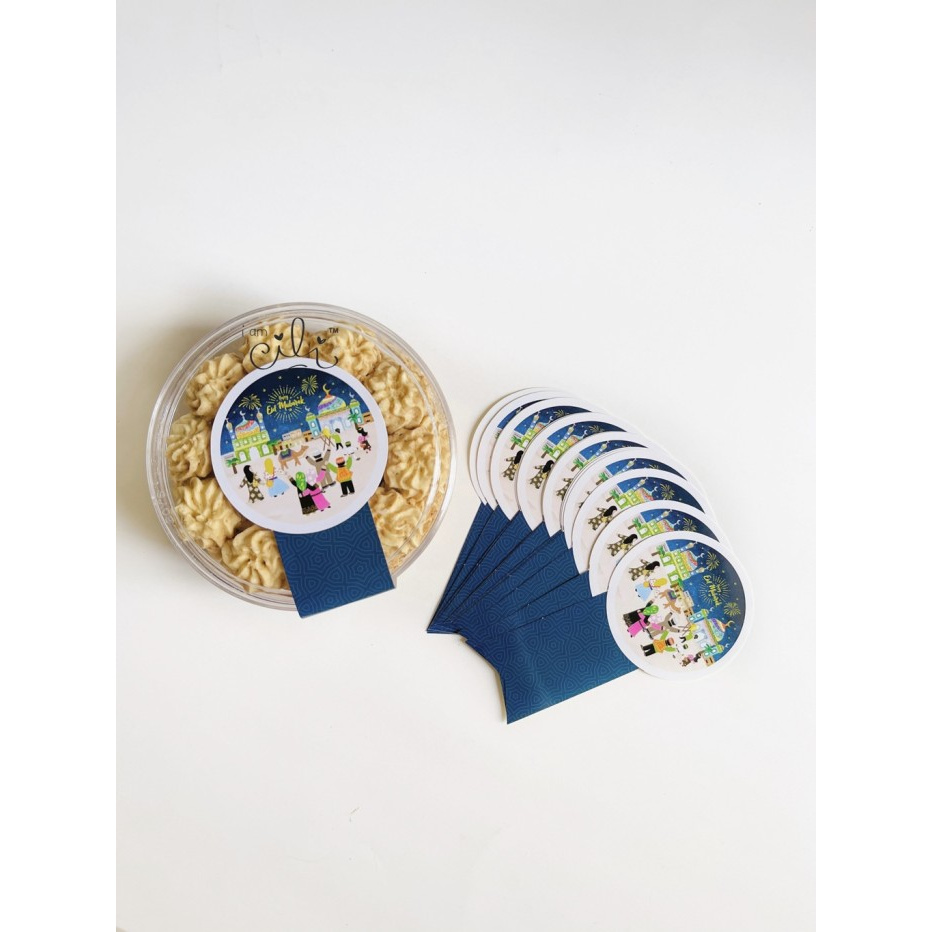 

(SIF064) stiker lebaran lucu untuk toples 250gr/350 (uk 7x14cm) - GROSIR - PROMO - Bisa COD -