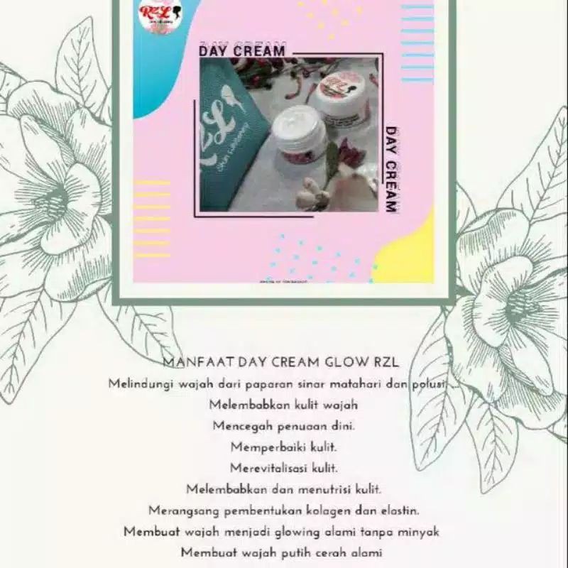RZL SKINCARE -DAY CREAM -CREAM SIANG GLOWING