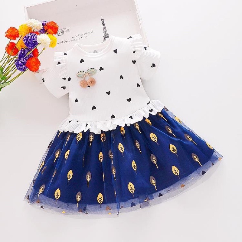 BARU! LIA022 - Dress 0-2 tahun Anak Perempuan Fashion Terlaris Baju Pesta Pergi Jalan