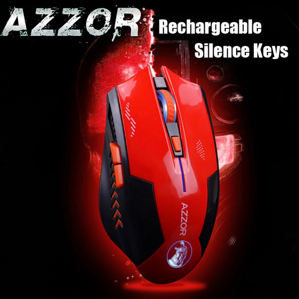 IDN TECH - Azzor Mouse Gaming Wireless Rechargeable USB 2400 DPI 2.4G