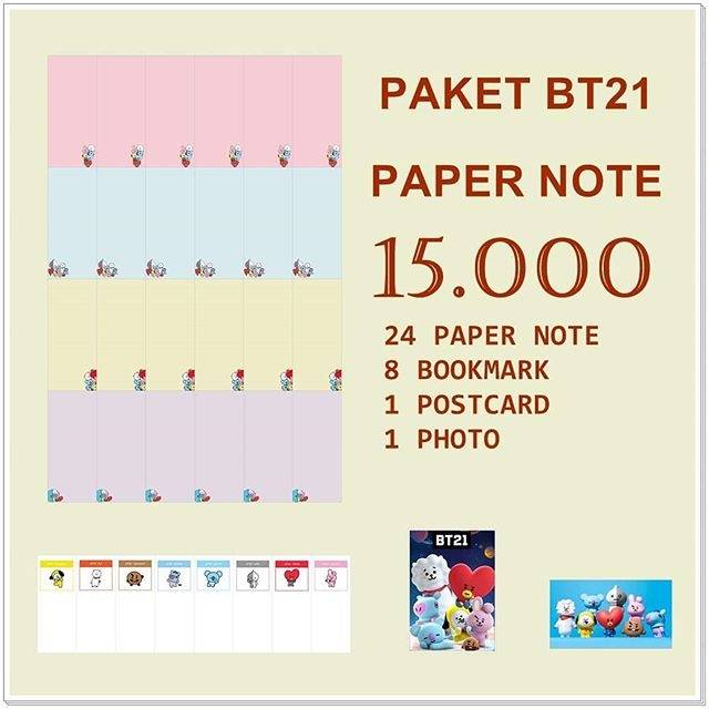 PAPER BT21 PAPER NOTE