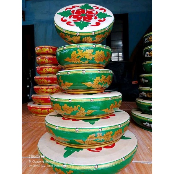 Rebana Qasidah Batik Super (Hijau) Ssn 6