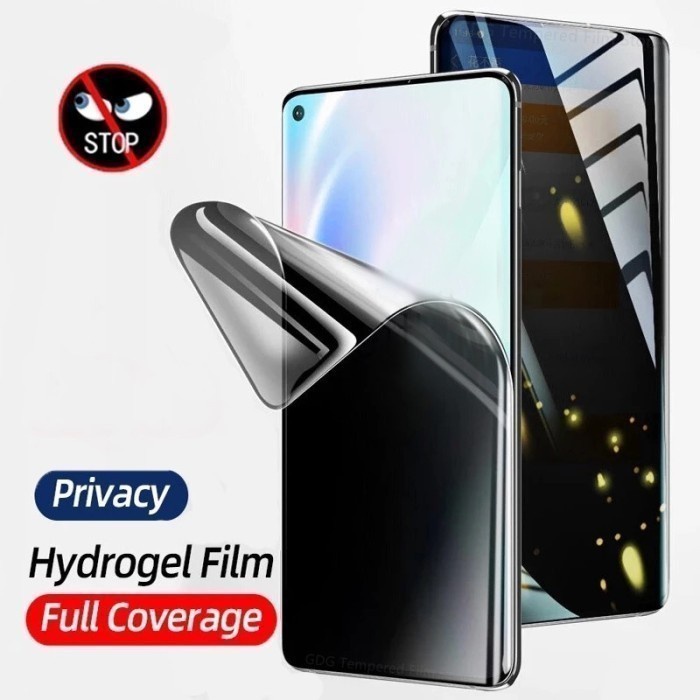 OPPO A77S A17 A17K A57 4G A55 A96 A76 A16K A16E ANTI GORES HYDROGEL SPY PRIVACY HITAM GELAP SCREEN GUARD PELINDUNG LAYAR JELL FULL SCREEN COVER