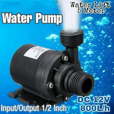 Pompa ikan, pendorong dc 12v 800L/h