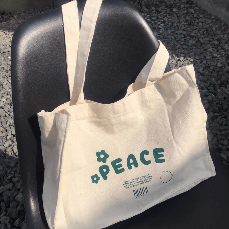 TOTEBAG PEACE CANVAS • TOTEBAG UNISEX • TOTEBAG CANVAS