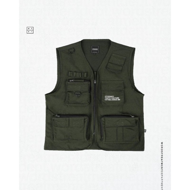 Jacket Vest Epidemic - Warlord Army Green