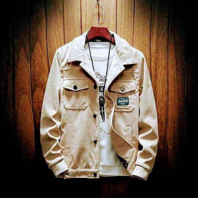 JAKET KEMEJA KASUAL PRIA / OUTER PRIA - CDR CREAM