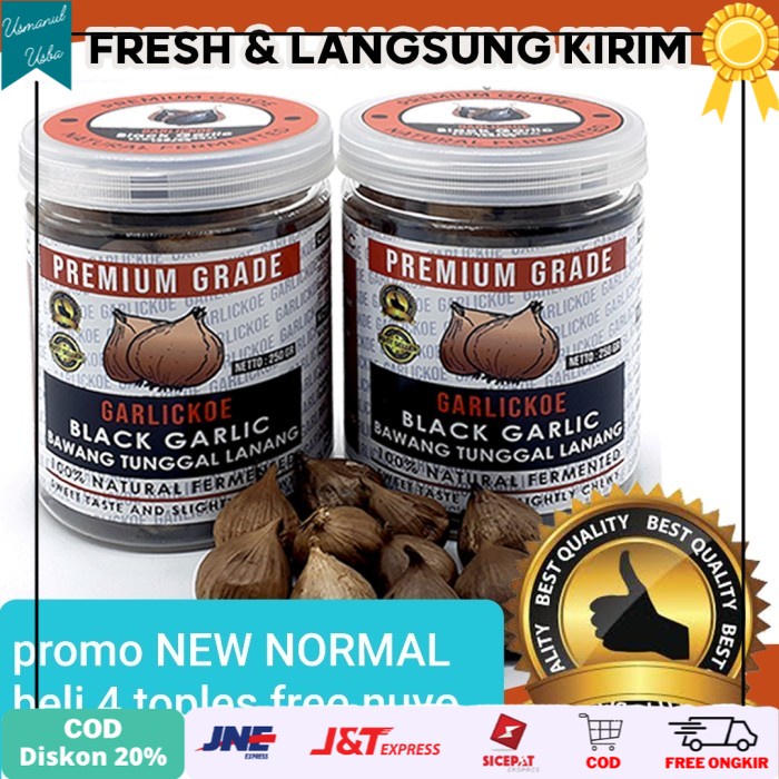 

◾COD◾ BLACK GARLIC / BAWANG HITAM TUNGGAL LANANG PROMO 1Kg FREE NUVO HS